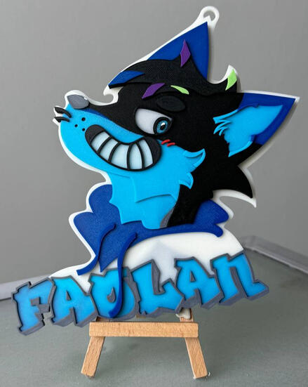 Custom fursuit badges